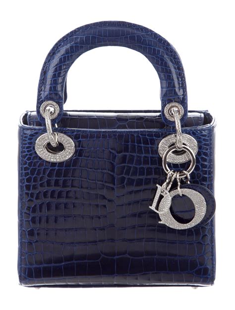 lady dior crocodile bag|lady dior bag price.